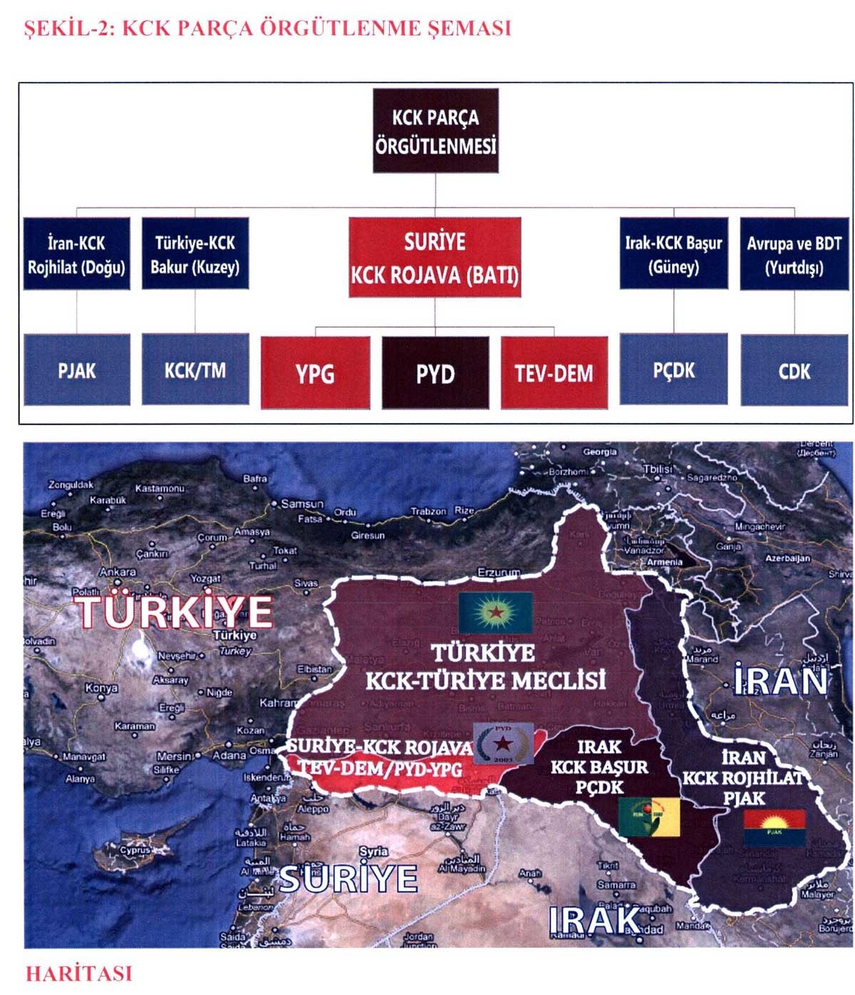 PKK-PYD Faaliyet Haritası
