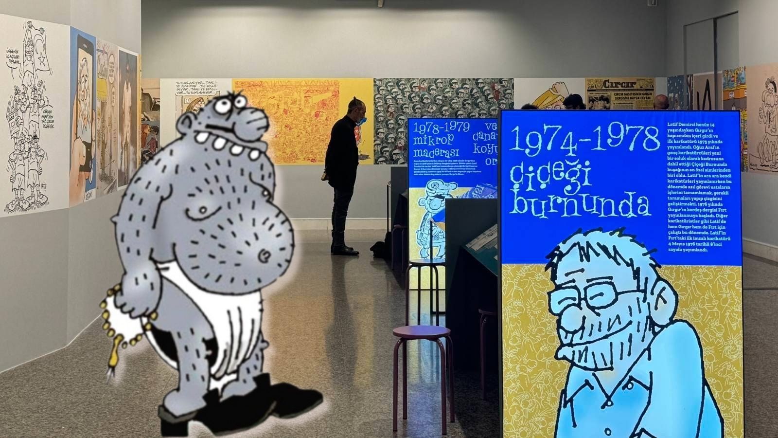 Efsaneler Antalya’da: Arap Kadri’den Press Bey’e, Muhlis Bey’den Yavlum Mithat’a ‘Yazan Çizen Latif Demirci’ sergisi açıldı