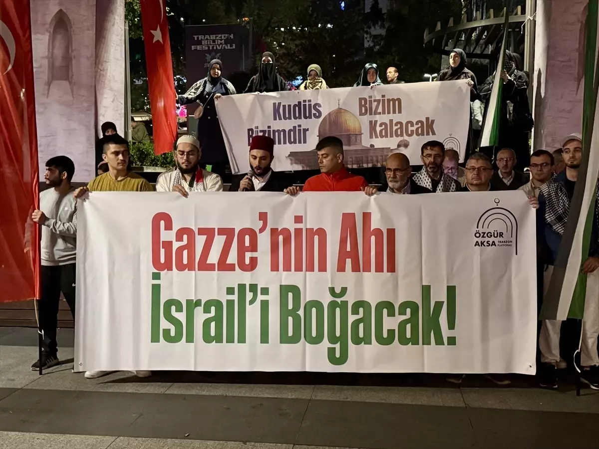 trabzonda israilin gazzeye saldirilari protesto edildi t2EppwTZ